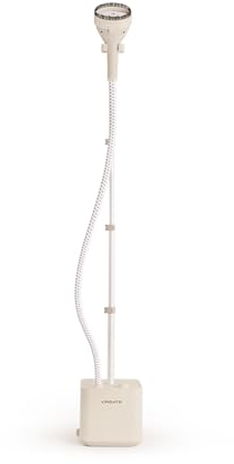 CREATE/IRON UP STAND/Plancha de vapor vertical con base Blanco Roto/Tubo telescópico plegable, cepillo de 9 puntos de salida, Capacidad 1,6L, Planchado vertical, vapor, y en seco, 1600W