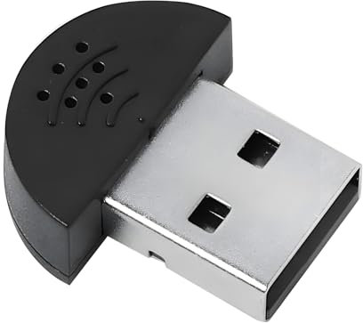 Fuitke Mini USB Microphone for PC, 360° Omnidirectional Studio Speech Audio MIC Adapter Portable Plug-and-play Driver-free Desktop and Laptop Microphones for Computer