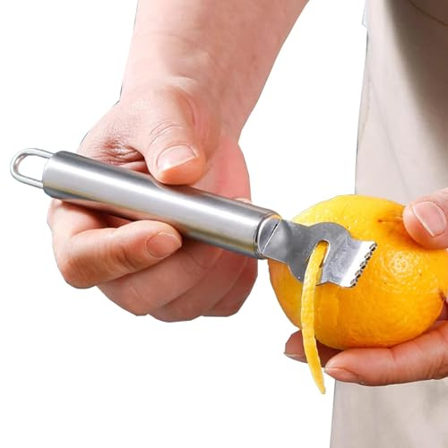 Lemon zest,Lemon zester,Grapefruit Peeler Stainless Steel Orange Citrus Peeler - Lemon Peeler,Efficient Portable Slicer for Home Kitchen Fruit