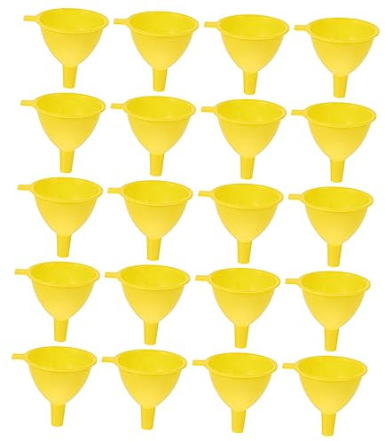OFFSCH Imbuti Di Plastica Piccoli 6,5 Cm Per Oli Essenziali e Cosmetici Fatto in Casa, Imbuto Separatore Di Liquidi Riutilizzabile Ecologico Set Da 20 Pezzi Per Laboratorio e Trasferimento Liquidi