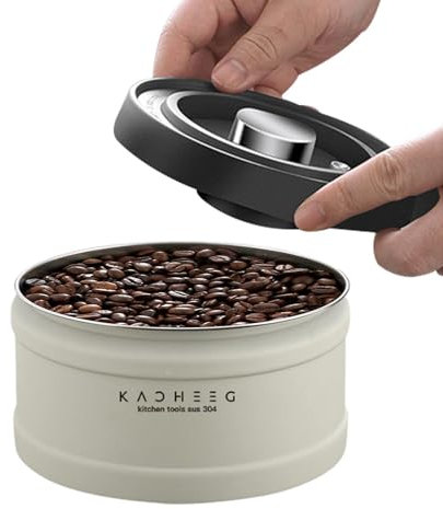 Xinhuju Coffee Can with Vacuum Pump, Vacuum Closed Storage Box, Sealed Coffee Pot, Vacuum Pump Jar, Vacuum Storage Box for Coffee Beans, Ground Coffee, Food