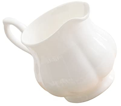 OFFSCH Jarra Único al Calor 230ml Resistente Leche de Cerámica de Pico para Mesa de Comedor y Fiestas