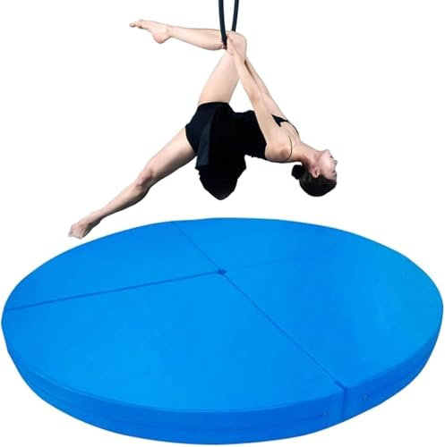 TUPOSTAR Rundstangen-Crash Matte, Fitness-Tanzstange Matten, Schwarze, Faltbare Gymnastik-, Dickes Crash Pad Aus Epe-Schaum, Trainings-StoßDäMpfungskissen,H,200x3cm