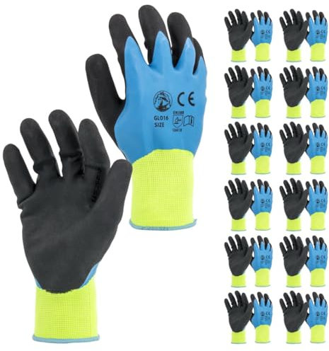 STI Vattentät handflata halkfria latexhandskar 7S (12 st pack)