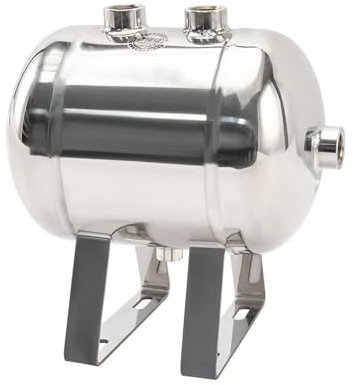 DUOCAI Tanque compresor portátil de Acero Inoxidable 304 de 4L, pequeño Tanque de Almacenamiento de gass a presión con amortiguación de vacío