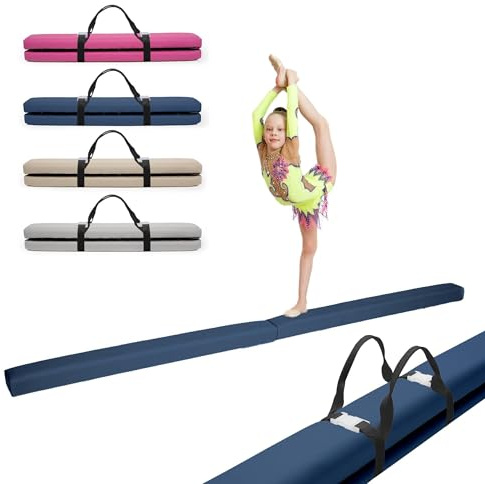 MAMOI® Trave Ginnastica Artistica 200 cm, Attrezzi Ginnastica Pieghevole, Parallele Imbottita Antiscivolo da Casa