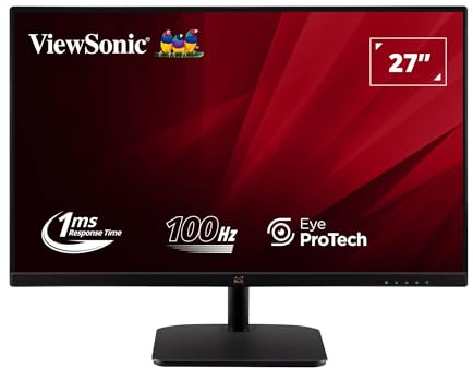 Viewsonic VA2732-H-2 Monitor PC 68,6 cm [27] 1920 x 1080 Pixel Full HD LED Nero (Viewsonic VA2732-H-2 27 Inch, Full HD, 100Hz, 1ms, IPS, HDMI, VGA, Frameless, LED Monitor)