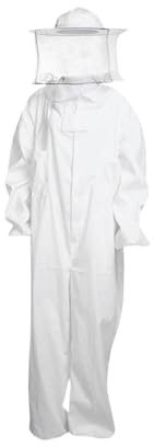 Imkereibedarf Schutzanzug For Imker, Bienendichter, Atmungsaktiver Einteiler Mit Elastischen Bündchen Und Maske, Bienenschutzanzug Imkereiausrüstung(L)