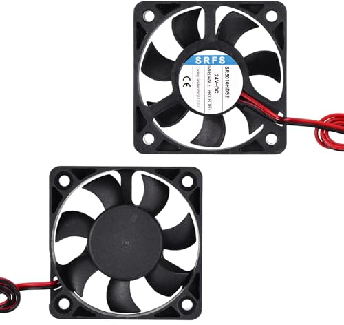 sourcing map 5010 Fan 50mm x 10mm 2 Inch 5V Small Plastic Cooling Fan 2 Pin for Computer PC Case CPU Heatsink 3D Printer Desktop Cooling Router Server(2 PCS)