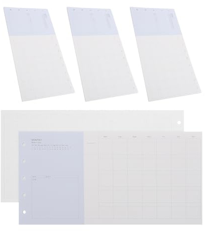 LIGHTAOTAO 80 Blatt Monatlicher Planer Nachfüllseiten für Organizer mit Heften Multifunktional und Passend für Persönliche Kalender und Notizbücher