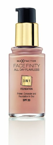 Max Factor Facefinity All Day Flawless 3 in 1 Foundation LSF 20 for Women, Natural, 30 Milliliter
