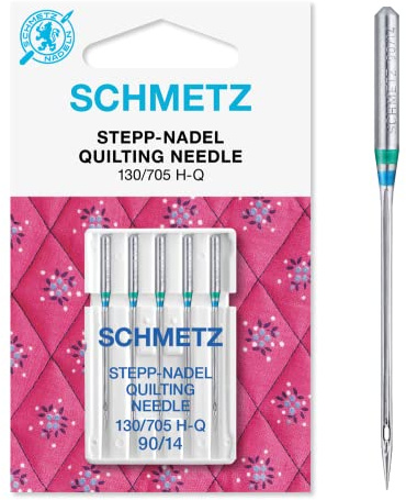 Symaskinsnålar Schmetz - quiltning, storlek: 90/14, 3 paket för priset av 2! Inkluderar stor Schmetz nålträdare