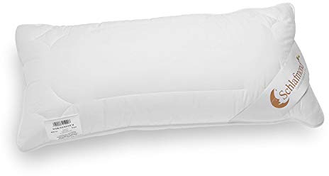 Schlafmond Märchenweich Aloe Vera Allergiker Kopfkissen 40 x 80 cm - Allergiker Kissen mit Kapok Kissenfüllung – Baumwoll Steppkissen 40x80 – Waschbar bis 95 Grad Made in Germany