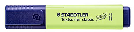 Staedtler 364 C530. Rotulador fluorescente Textsurfer Classic Pastel y Vintage. Caja con 10 Marcadores de color verde lima