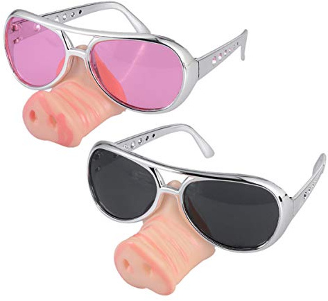 Toyvian 2 stücke Schwein nasenbrille Maske Halloween Party lustige Cosplay gläser Requisiten neuheit Schwein nasenmasken