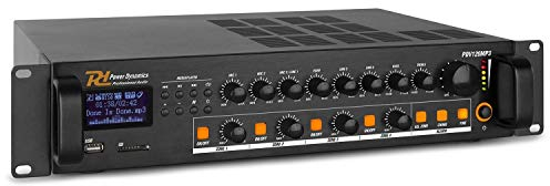 Power Dynamics PDV120MP3 - Amplificatore a 4 zone, 120 W, 100 V, con 6 canali, Bluetooth e lettore MP3