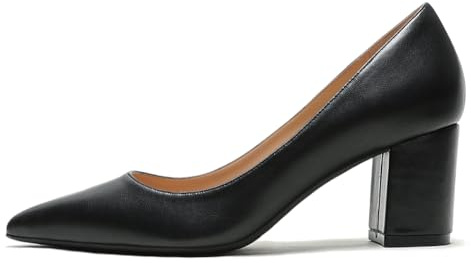 JOY IN LOVE Pumps for Women Chunky Heels Comfortable Block Heel Work Dress Pump Shoes Black Matte 7.5US