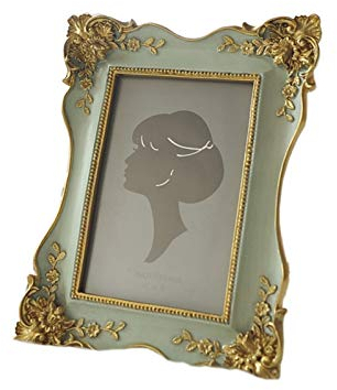 Bilderrahmen, Kreativer Fotorahmen Europäisches Harzset Tischdekoration 4×6in/10×15cm (Farbe : Grün)