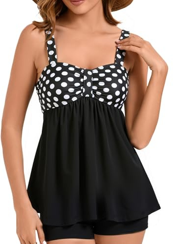 Laorchid Dambaddräkt, tvådelad, retro, tankini, set, 42 SE