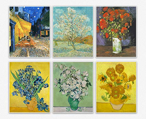 Van Gogh Wandkunst-Poster abstrakte berühmte ästhetische Poster Van Gogh-Geschenke Gemälde minimalistischer Vincent Van Gogh ungerahmt Wanddekoration für Heim- und Bürodekorationen (20cm x 25cm)