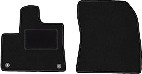 Wielganizator Automatte – Passend für Peugeot Rifter kombivan 2018- – Velours – Autozubehör - Praktische Fußmatte Auto – 2-teilig - schwarz