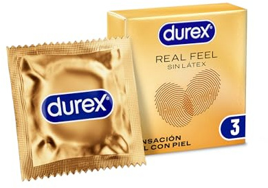 Durex Real Feel Preservativo Uomo Preservativi Senza Lattice Invisibili Sensitivi Extra Lubrificato Conservanti 2 Confezioni Totale 6 Pezzi