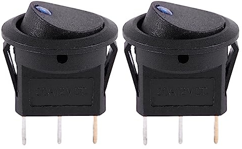 2X 12V LED Inverter Rocking Interruttore Rocker SPST ON-OFF per BARCA Car Nero + Blu