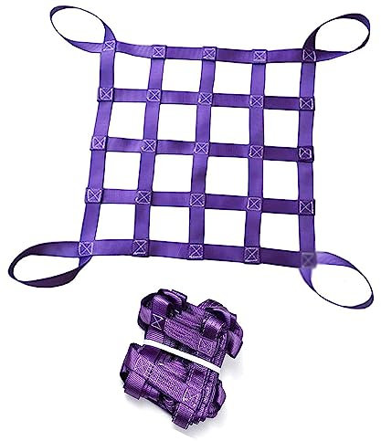 Hängendes Frachtnetz - Flaches Nylonnetz, Reißfest Anhängernetz, Kletternetz Kinder Outdoor, Für Industrielle Be Und Entladewerkzeuge, Last 0,3-3,5 Tonnen (Size : 4 X 4M/Mesh 20cm/Load 3.5t)