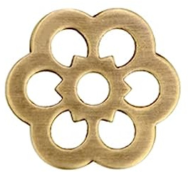 Tiazza 10 Stück Messing Rückplatte Unterlegscheiben Klassische Möbel Dekoration Dichtung Messing Hardware Zubehör (Bronze)