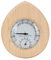 Mokernali Thermo-hygromètre De Sauna, Thermo-hygromètre en Bois en Forme De Goutte 2 en 1 échelle Précise Horloge De Sauna Hammam Accessoires De Salle De Sauna pour Hommes Femmes