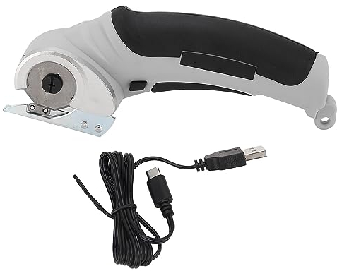 Cordless Electric Scissors, Electric Mini Box Cutter Carpet and Cardboard Cutter Tool with Safety Lock Suitable for Leather Carpet Plastic Cutting, Sewing and Crafting