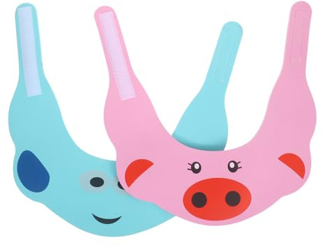 SAFIGLE 2stücke Einstellbare Duschhaube Mit Ohrenschutz Shampoo Schutz Für Junge Mädchen Und Kleinkinder Ergonomisches Design Für Bad Und Haarschnitt