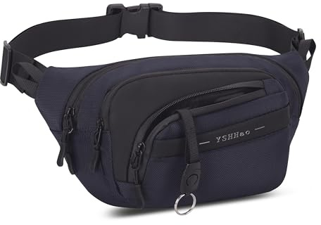 YSHHao Bauchtasche Herren und Damen Gürteltasche Wasserdicht Hüfttasche für Outdoor Reisen Sport Wandern Joggen Hundespaziergänge (Blau)