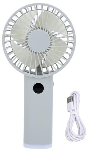 CHEOTIME Tragbarer Handventilator, 3600 MAh Tischventilator, 100 Windgeschwindigkeiten, Anzeige von Strom in Echtzeit, Wiederaufladbarer USB-Ventilator, Leiser Persönlicher Ventilator(Eisgrün)