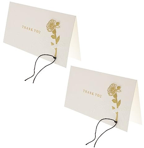 BCOATH 2stücke Elegante Dankeskarten Mit Umschlägen Für Geburtstage Hochzeiten Und Babypartys Stilvolle Und Langlebige Gratitude-karten Für Persönliche Botschaften