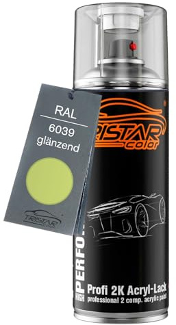TRISTARcolor RAL 6039 Fibrous Green glänzend 2K-Acryl-Lack Spraydose | Sprühdose 400 ml, schnelltrocknend