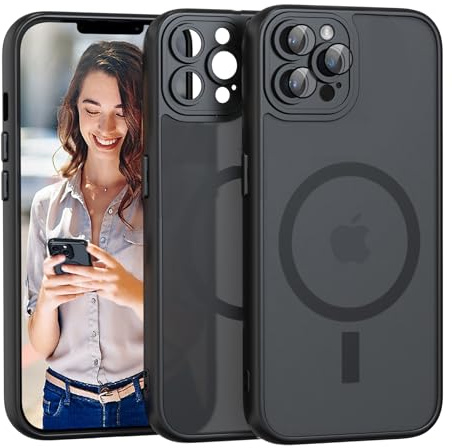 Nupcknn Funda Magnética Compatible con iPhone 11 Pro [Compatible con Magsafe][Lleno Cámara Proteccion], Carga Inalámbrica, Carcasa Antigolpes, Parte Trasera Translúcido Mate Antiarañazos Carcasa