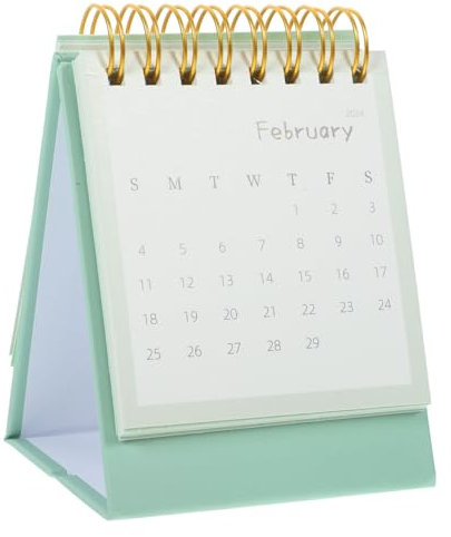 OFFSCH Stehkalender 2024 Tischkalender Dekorativer Papierkalender Fürs Büro Tagesplaner Für Die Schule