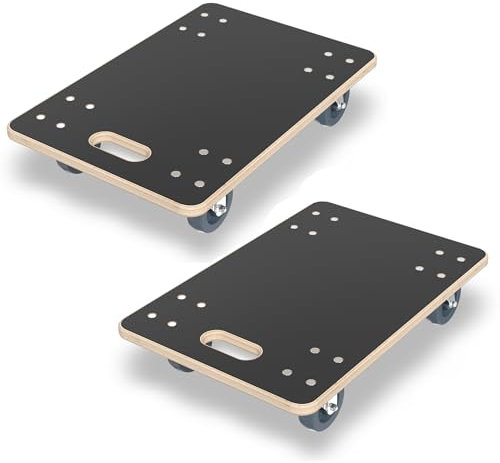 FIVMEN Lot de 2 planches à roulettes de transport 60 x 40 cm - Avec frein - Charge maximale : 200 kg