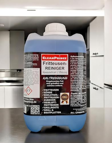 Nettoyant pour friteuses 5 l | Friteuses en acier inoxydable Panier nettoyant liquide Cleanprince