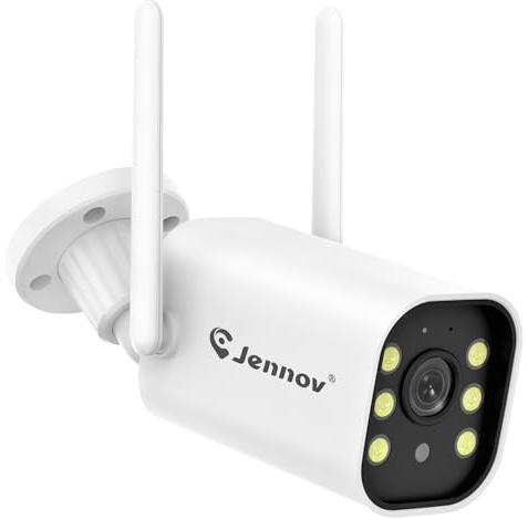 Jennov 5MP Telecamere WiFi Esterno, Telecamera Aggiuntiva, EseeCloud APP