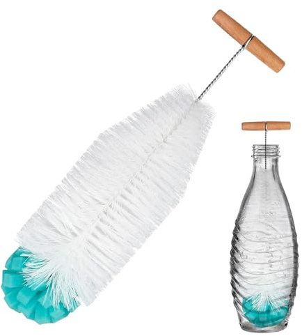 Cepillo de Botella de Mango Largo – Limpiador de Manguera de 33 cm con Cabezal de Esponja para Espacios reducidos, fregaderos de Cocina, vajilla, hogar, Viajes, difícil Acceso y Limpieza