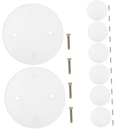 OSALADI Lot de 8 Caches Ronds Blancs en Pp pour Plaque de Recouvrement de Plafond, Installation Facile, Design Moderne, pour Maison et Bureau