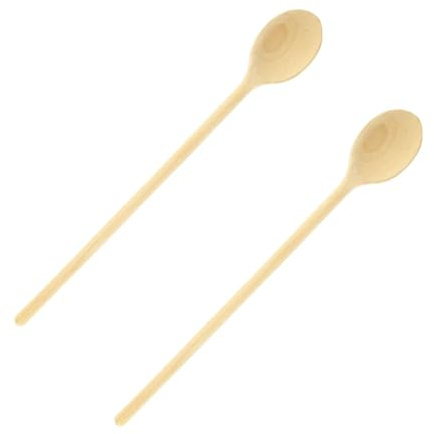 Fackelmann 9333750 Lot de 2 cuillères en bois 40 cm, cuillère bois, cuillère de cuisine, cuillère à ragout, ustensile de cuisine, Bois, 40 cm