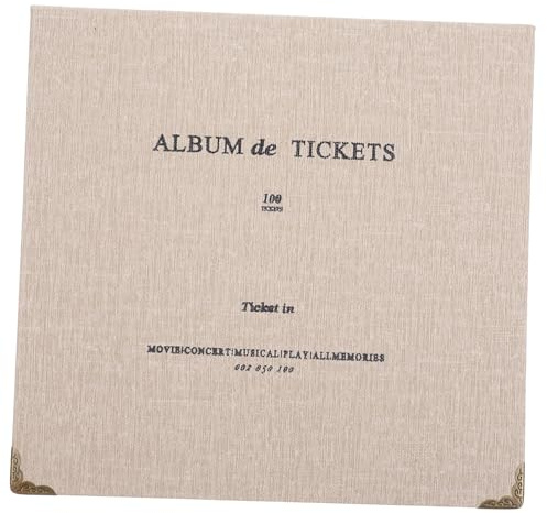 MUELODSIC Álbum Transparente para Boletos Colección Libro Organizador para Tickets de y Recuerdos Almacenamiento Seguro para Entradas y Fotos Diseño Simple y Funcional Color Gris