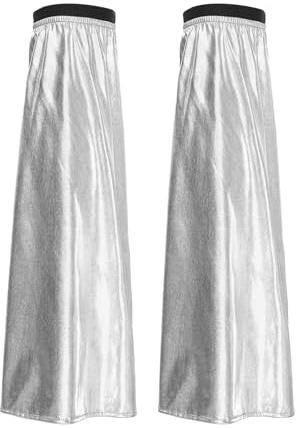 Aislor 1 Pair Metallic Stulpen Damen Herren Glitzer Beinwärmer Beinüberzüge Y2k Streetwear Disco Outfit Hippie Kleidung Anime Kosplay Kostüm