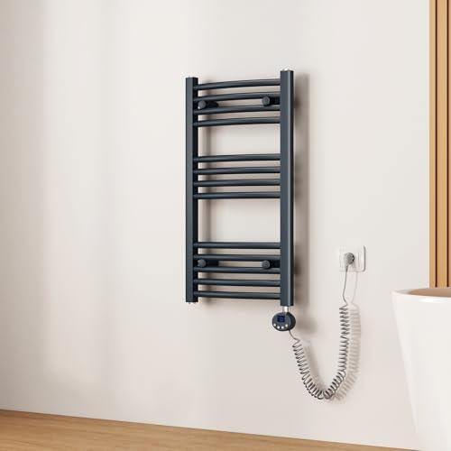EMKE Secatoallas Eléctrico con WiFi Termostato,75 x 40 cm, Antracita | Radiador Toallero Eléctrico para Baño, 250 vatios,Toallero Electrico Baño