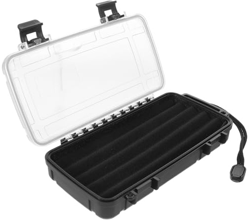 HONITANO Custodia Portatile per Sigari con Dischetto Umidificatore, e Antipressione, Materiale Plastico con Spugna Interna, Capacità 5 Sigari, per Uso Quotidiano e Riunioni All'aperto
