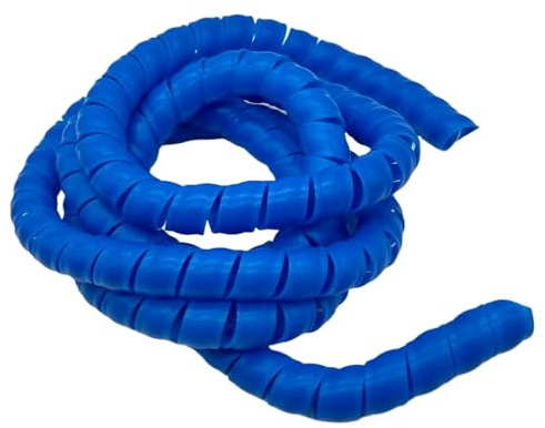 JNMING 5 meter brandsäker spiralhylsa för luftkanaler, oljeledningar och vattenslangar (blå, 38 mm)