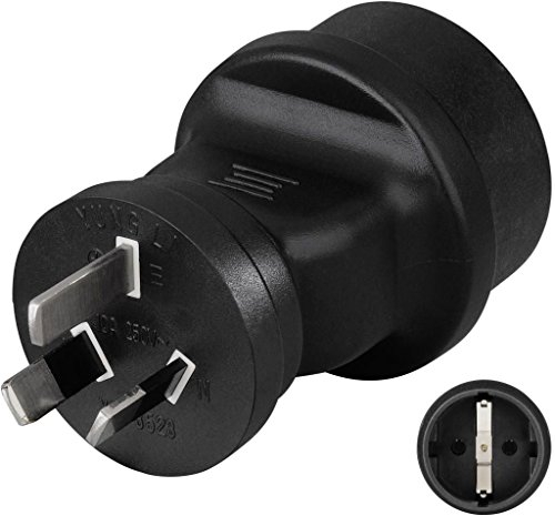 Hama Reiseadapter Australien China Typ I (Adapter für Argentinien, Neuseeland, Papua-Neuguinea, Uruguay) Reisestecker schwarz